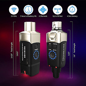 Xvive U3 XLR Wireless Transmitter and Receiver for Dynamic Microphone